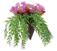 ifundom Cesta Colgante De Flores Artificiales Que Parece Una Planta Verde Realista Para Decorar La Pared Del Hogar