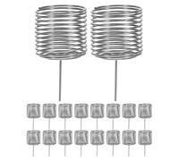 ifundom Cesta de Fertilizante de Acero Inoxidable para Bonsáis y Orquídeas 20 Unidades Grandes Cilíndricas sin Tapa Caja para Nutrición Vegetal Contenedor Resistente para Jardín y