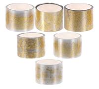 ifundom Cinta Adhesiva Washi PET 3m 6 Rollos 15 MM X 3 M Resistente al Agua Diseños de Mariposas Plumas Piñas Ginkgo Hojas y Estrellas para Scrapbooking y Manualidades Creativas