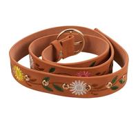 ifundom Cinturón Bohemio Bordado Floral para Mujer Cinturón Ancho Ajustable de PU Hebilla Cinturilla Vintage para Jeans y Vestidos Accesorio Étnico para Fiestas y Uso Diario