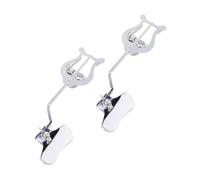 ifundom Clips para Partitura de Trombón Abrazaderas de Hierro Plateadas 2 Piezas Soporte Ligero y Estable para Notas Musicales, Accesorios Prácticos para Instrumentos de Banda y Marcha