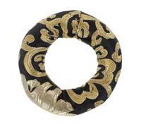 ifundom Cojín Anillo para Cuenco Tibetano, Soporte Protector de Algodón Negro, Ligero y Fino, Adecuado para Oficina y Arte Budista