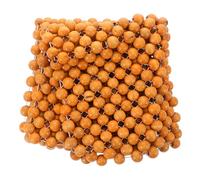 ifundom Cojín Asiento Coche Cuentas Madera 44x44 Cm Beige, Funda Refrigerante Verano para Adultos, Ventilación Mejorada, Masaje Alivio Presión, Accesorio Compatible Interior Vehículo