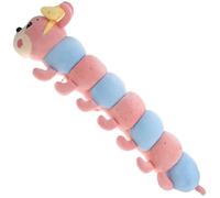 ifundom Cojín de Peluche Forma de Oruga Rosa de 45 Cm, Muñeco de Juguete Suave de Algodón Plumón, Almohada Decorativa Hogar, Obsequio Adecuado para Lectura y Descanso
