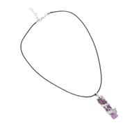 ifundom Colgante de Cristal con Diseño Tótem Dragón Accesorio Delicado Collar Unisex para Mujer Joyería de Moda con Colgante Columna de Cristal