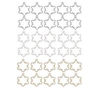 ifundom Colgantes Navideños de Resina Epoxi Bisel Abierto Forma de 30 Piezas de Aleación Ligera Colores Clara y Cañón Accesorios para Manualidades DIY y Joyería Festiva