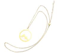 ifundom Collar Colgante de Montaña para Mujer, Acero Inoxidable Dorado, Collar de Fe Dije de Montaña, Joyería Sencilla y Moderna para Uso Diario y Obsequio