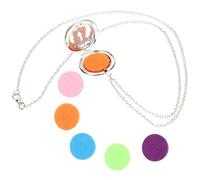 ifundom Collar Colgante Difusor de Aromaterapia para Mujer Collar de Perfume Caja Abatible Incluye 5 Discos de Algodón Joyería Estética para Uso Diario y Obsequio de San Valentín