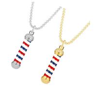 ifundom Collar Colgante Luz de Salón y Lámpara Giratoria, Estilo Creativo, Metal Resistente, para Mujer, Uso Diario y Fiestas, Juego de 2 Piezas (dorado y Plateado