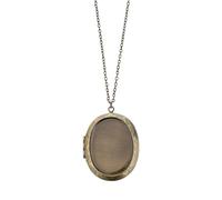 ifundom Collar Colgante Ovalado Relicario de Foto Antiguo Cobre, Joyas para Mujer, Cadena, para Recuerdo y Obsequio Especial, Diseño Abierto Estuche para Fotos, Tamaño Mediano