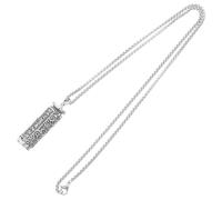 ifundom Collar con Colgante Hollow de Cobre con Grabado de Seis Palabras Verdaderas, Diseño Unisex Único, para Uso Diario y Ocasiones Obsequios, Joya con Bendición y Fe