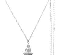 ifundom Collar de Buda para Hombre Colgante Vintage en Aleación Ligera de Plata, Estilo Clásico y Elegante para Uso Diario y Fiestas