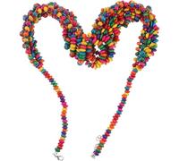 ifundom Collar Étnico para Mujer Cuentas de Madera Coloridas Diseño Bohemio Flecos Collar Ajustable y Delicado Adecuado para Moda Étnica y Uso Diario