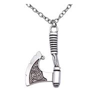 ifundom Collar Vikingo de Aleación Retro para Hombre Colgante de Nórdica Vintage Joyas Vikingas Góticas Masculinas Cadena de Collar Resistente Accesorio Único para Obsequio y Uso