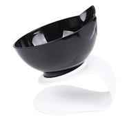 ifundom Comedero Inclinado para Gatos Protector De Cuello, Cuenco Plástico Negro, Recipiente Individual Antideslizante para Comida y Agua, Uso Doméstico para Mascotas Pequeñas