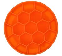 ifundom Comedero Lento para Perros de Silicona con Ventosa Antideslizante para Alimentación Segura en Dietas de Comida Seca y Húmeda, Diseño Naranja