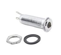 ifundom Conector de Barril para Guitarra Eléctrica Conector de Rosca Larga de Metal Plata Guitarra Eléctrica Accesorios