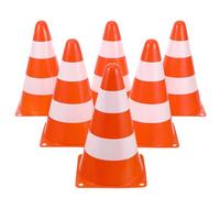 ifundom Conos Apilables de Señalización Vial Color Naranja para Construcción y Control de Tráfico, Juego de 6 Conos de Plástico PE Tamaño 133X133X230 MM