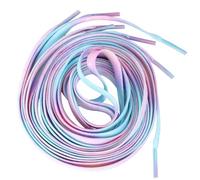 ifundom Cordones de Zapatos Planos Degradados 140 CM Pack 2 Pares Efecto Tie-Dye Colorido y Rosa Claro Cordón Elástico para Zapatos Deportivos y Casuales