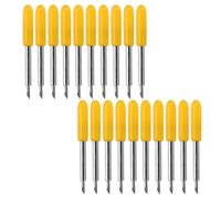 ifundom Cuchillas de Corte para Cortadoras de Vinilo 30 Grados Amarillas 50 Unidades Acero Tungsteno para Plotter Herramientas de Corte Precisión Vinilo y Película Reflectante
