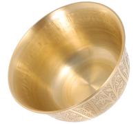 ifundom Cuenco de Cobre Pequeño para Adoración Budista, Cuenco Liso de Latón Resistente al Desgaste, Tazón Decorativo y Ofrendas, Vajilla Creativa para Rituales y Hogar, Ligero