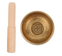 ifundom Cuenco Tibetano de Nepal para Meditación Martillado Mano de Madera para Yoga y Relajación