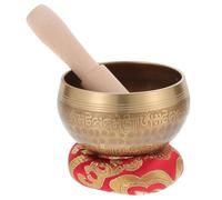 ifundom Cuenco Tibetano Madera para Meditación Budista de Cuencos de Sonido para Yoga y Relajación de Meditación de Material Tradicional Color Aleatorio
