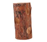 ifundom Cueva de Madera para Hámster Refugio Natural de Madera para Hámsters y Pequeñas Mascotas de Juguete Ocultamiento Seis Huecos