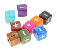 ifundom Datos de Enseñanza de Matemáticas Signos 10 Piezas Juego Educativo Dados Multiusos de Color Aleatorio Herramienta de Computación Matemática para Color