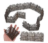 ifundom de Vallas de Juguete y Resistente Juego de 40 Piezas en PVC Color Café , Fácil de Conectar para Animales de Granja para Construcción de Graneros Infantiles