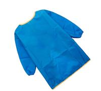ifundom Delantal de Pintura Infantil Mangas Largas Talla M Azul 105-130 CM Protector contra Salpicaduras para Manualidades y Arte Escolar