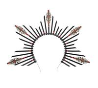 ifundom Diadema Aro Luminoso Negra Retro para Fiestas y Compromisos, Ligera y Cómoda, Fabricada en Plástico y Metal, Adecuada para Mujeres y Amigas