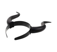 ifundom Diadema Cuernos de Demonio Ajustable para Halloween Accesorio Gótico Negro Cuernos Curvados Ligera y Cómoda para Disfraz Tocado para Cosplay y Fiestas Temáticas