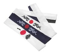 ifundom Diademas Japonesas Deportivas de Plástico 3 Piezas y Azules para Chef y Ejercicio, Accesorio para Cabello Unisex, Absorbente de Sudor, Ajustable, Estilo Samurái y Cocina