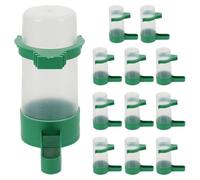 ifundom Dispensador de Agua Automático para Pájaros 12 Piezas Bebedero Antiderrame de ABS Pequeño para Loros Periquitos y Aves Estación de Hidratación Limpia y Fácil de Mantener para