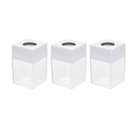 ifundom Dispensador Magnético de Clips de Papel 3 Piezas, Contenedor Cuadrado Transparente para Oficina, Caja Organizadora Pequeña para Clips y Chinchetas, Soporte Práctico