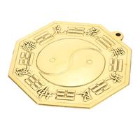 ifundom Espejo Bagua de Cobre Dorado, Decoración Antigua para Puerta y