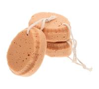 ifundom Esponjas de Baño Exfoliantes Suaves 3 Piezas para Adultos y Bebés Esponja Corporal de Lufa Natural Color Marrón Claro Adecuado para Limpieza Facial y Ducha Diaria