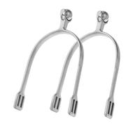 ifundom Espuelas de Acero Inoxidable con Bola Rodante para Botas, Par de Espuelas Inglesas Vintage Ajustables para Hombres, Accesorio Ecuestre para Entrenamiento y Exhibición de