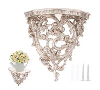 ifundom Estante de Pared Diseño Europeo Simple Vintage de Resina Dorado Soporte para Macetas y del Hogar, Adecuado para y Cocina