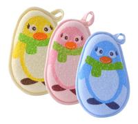ifundom Estropajos Baño de Bebés 3piezas de Algodón y Poliéster Diseño Creativo y Forma Única, Ligeros y Fáciles de Llevar Cuidado Delicado del Recién Nacido Color Color Aleatorio