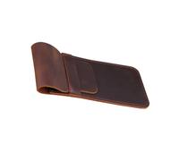 ifundom Estuche para Bolígrafos Funda Protectora Marrón de Cuero Vintage Bolsa de Almacenamiento Diseño Retro y Adecuado para Decoracion Colegio