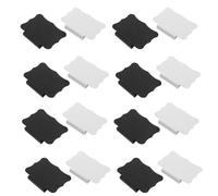 ifundom Etiquetas de Pizarra de Plástico Clip para Cestas Borde Festoneado 20 Unidades 10 Negro Mate 10 Blanco Mate Reutilizables y Removibles para Organización de Despensa y