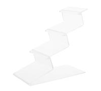 ifundom Expositor de Bolsos Escalonado de Acrílico Transparente, Soporte para Carteras de Plástico, Estante de Exhibición de 3 Niveles de 7 Cm de Ancho, Organizador para Joyas y