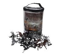 ifundom Figuras Medievales de Caballeros y Soldados en Miniatura para Niños, Conjunto de 52 Piezas, Modelos de Plástico Realistas, para Decoración y Juego Infantil