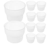 ifundom Filtro para Tetera de 10 Piezas en Plástico Pp Blanco, Seguro y Confiable para Filtrar Hojas E Impurezas en Botellas de Té y Bebidas Reutilizable