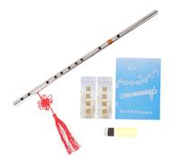 ifundom Flauta de Acero Inoxidable Estilo Chino Instrumento de Flauta Portátil para Principiantes Tono Adultos Material Robusto