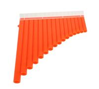 ifundom Flauta De Pan Para Principiantes Clave C, 16 Tubos Naranja, Instrumento Musical Tradicional, Portátil Libro De Música Incluido Para Aprendizaje Fácil