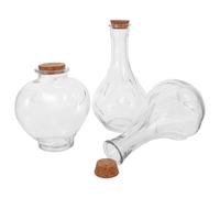 ifundom Frascos de Vidrio Tapa de Corcho para Ceremonia de Arena, Set de 3 Botellas para Ritual de Boda y Recuerdos, Recipientes Decorativos para Despedida de Soltera