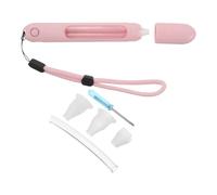 ifundom Funda Protectora para Termómetro de Vidrio Resistente a Impactos con Cordón Rosa, Estuche Anticaídas Portátil para Uso Doméstico y Viaje, Cubierta para Termómetro con LED